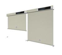 Graywind Customized Smart Outdoor Blinds Compatible Alexa Google, Waterproof Motorised Outdoor Shades with Remote, Exterior Window Solar Powered Outside Electric Blinds for Patio, 3% AegisLite Sand