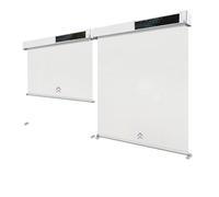 Graywind Customized Smart Outdoor Blinds Compatible Alexa Google, Waterproof Motorised Outdoor Shades with Remote, Exterior Window Solar Powered Outside Electric Blinds for Patio, 1% White