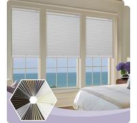 Graywind Motorized Matter Cellular Shades- Blackout 1-3/4"Cell Honeycomb Blinds for Indoor Windows, Compatible with Alexa Google Siri, Custom Size,Fabric Samples