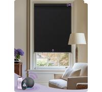 Graywind Smart Blinds Work with Alexa, Thermal Insulation Motorized 100% Blackout Shades with Zigbee Motor, Customized Automatic Electric Window Blinds with Remote Control, Black
