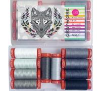 Graywork by Tula Pink 50wt 100% Long Staple Mercerized Egyptian Cotton 10 Small Spools Set