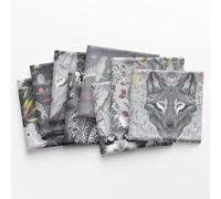 Graywork Fat Quarter Bundle (8 Pieces) by Tula Pink for FreeSpirit