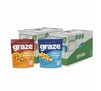 Graze -Big Night in Healthy Snacks Bundle - Vegan Salt&Vinegar & Vegan BBQ Mixed Sharing Snacks -Packaging may vary- Box of 12 (12 x 100g)