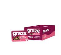 Graze - Cherry Bakewell Oat Flapjacks Snacks - Vegetarian Snacks Made With Whole Oats and Natural Flavours - Pack of 9 snacks