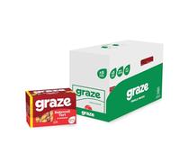 Graze - Cherry Bakewell Tart Flapjack Oat Bars - Healthy Vegan Snacks with Whole Oats and Natural Flavours - 8 x 3 Snack Bars, 24 Snacks total