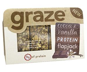 Graze Cocoa And Vanilla Protein Flapjack 54 g (Pack of 9)