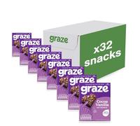 Graze - Cocoa Vanilla Oat Boost Bars Snacks - Vegetarian Snacks with Whole Oats and Natural Flavours - 8x4 snack bars - Total of 32 snacks