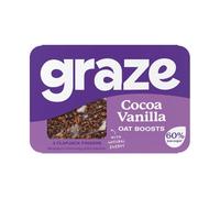 Graze Cocoa Vanilla Oat Boosts Flapjack Snack 50g (Pack of 9) C009513