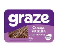 Graze Cocoa Vanilla Oat Boosts, Wholegrain Flapjacks Snack Bar, 1 x 50g