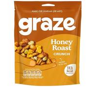 Graze Crunch Protein Sharing Bag 100g | High Protein Healthy Snack | Crunchy Mixed Snack Pack | Ideal Sharing Size Energy Snack (Graze Honey Roast Crunch Sharing Bag Snack 100G)