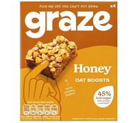 Graze Crunch Protein Sharing Bag - Crunchy Protein Snack Mix (Graze Honey Oat Boost Flapjack Snack 4x30G)