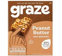 Graze Crunch Protein Sharing Bag - Crunchy Protein Snack Mix (Graze Peanut Butter Oat Boosts Flapjack Snack 4x30G)