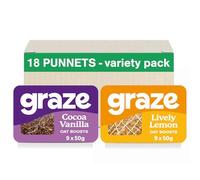 Graze - Healthy Snacks, Oat Flapjacks sweets snacks - Packaging may vary - (Cocoa Vanilla & Lively Lemon, 18)