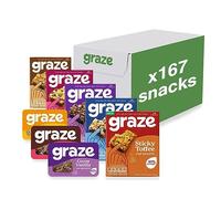 Graze Healthy Snacks Variety box - Oats snacks - Best of all flavors sweets selection oats flapjacks and oats bars - Selection of 167 snacks