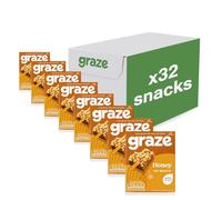 Graze - Honey Oat Boost Bars - Vegetarian Flapjacks with Whole Oats and Natural Flavours - 8 x 4 Snack Bars, Total 32 Snacks