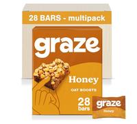 Graze Honey Protein Oat Boosts - Snacks with Whole Oats & Natural Flavours, High in Fibre - Packaging may vary - (28 Snacks - 7 Packs of 4 x 30g)
