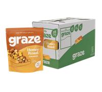 Graze - Honey Roast Crunch Snacks -Healthy Snacks Alternative for Crisps, Mixed Nuts & Pretzels - Ideal if You Love Corn, Broad Beans and Corn Hoops Mixed Savoury Snacks (6x100g pack)