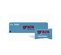 Graze Lemon Blueberry Oat Boosts, Wholegrain Flapjack Bar, 11 x 50g | Oat Bar with No Artificials, 45% Less Sugar, Plant-Based and High in Fibre, Vegan Friendly Snack, Wholegrain Oats