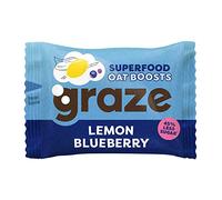 Graze Lemon Blueberry Superfood Oat Bites - Vegetarian Healthy Snack with Baobab & Whole Oats - 30g (Pack of 15)