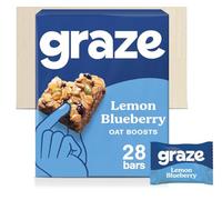 Graze Lemon Blueberry Superfood Oat Boost Bars - Vegetarian Snacks, Whole Oat - Packaging may vary - (28 Snacks - 7 Packs of 4 x 30g)