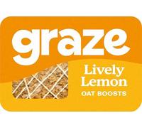 Graze Lively Lemon Oat Boosts, Wholegrain Flapjacks Snack Bar, 1 x 50g