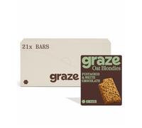 Graze Oat Blondie Pistachio & White Chocolate Wholegrain Oat Bar 21 x 45g | Soft Chewy Snack Bar with High Fibre, No Artificials, Colours or Preservatives, Suitable for Vegetarians, Multipack