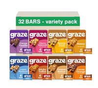 Graze Oats Snacks Variety box 32x30g oats bars Packaging may vary Total