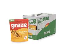 Graze - Peri Peri Snacks - Healthy Snacks Alternative for Crisps, Mixed Nuts & Pretzels - Ideal if you Love Corn, Broad beans and Corn hoops mixed Savoury Vegan Snacks (6x100g pack)