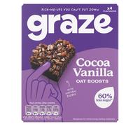 Graze Protein Bites Cocoa, Vanilla Oat Squares 4 x 30g