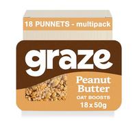 Graze - Protein Healthy Snacks - Peanut Butter - Packaging may vary - Total of 18 Snacks trays box