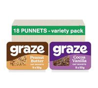 Graze - Protein Snacks Selection box - Peanut Butter & Cocoa Vanilla - Packaging may vary - Total 18 Snacks