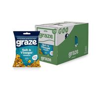 Graze - Salt & Vinegar Crunchy Snacks - Healthy Vegan Lunchbox Snacks - Perfect If you Love Corn, Broad Beans and Corn Hoops - 35g x 10 bags