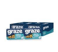 Graze - Salt & Vinegar Snacks - Healthy Alternative for Crisps, Mixed Nuts & Pretzels - Ideal if you Love Corn, Broad beans and Corn hoops mixed Savoury Vegan Snacks (18x28g pack)