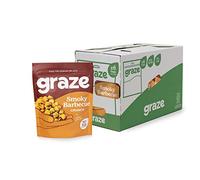 Graze Smoky Barbecue Crunch - Vegan Savoury Snacks Sharing Bags, High in Fibre, Natural Flavours - Packaging may vary - (6 x 100g Sharing Bags)