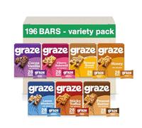 Graze Snacks Variety box - Healthy Snacks Selection - Best of all flavors Oats Boosts Business Bundle - Total of 196 units. Comes with Shipper Selling unit