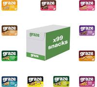 Graze Snacks Variety box - Oats snacks & Crunch lunch box snacks - Best of all flavors selection box - Selection box of 99 Snacks