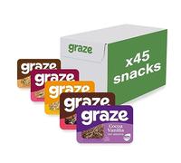Graze Snacks Variety box - Oats sweets snacks - Best of all flavors selection box oats flapjacks - Total of 45 snacks trays