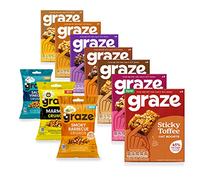 Graze - Sweets & Crisps Snacks Selection - Snack Bars variety box(28x30g)&Snacks Multipack Selection of BBQ,Marmite & Salt&Vinegar 52g bags-Packaging may vary-(31 in a box)