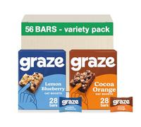 Graze - Variety box - Healthy Snacks with Cocoa orange oat bars & Lemon Blueberry oat bars - Packaging may vary - (56x30g)