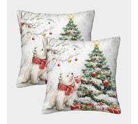 GRBASNDOU 2-pack Christmas Themed Pillow Covers for Sofa Decoration, Inviting Atmosphere during The Holiday Season, Indoors And Outdoors 50x50cm