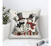 GRBASNDOU Christmas Design Cushion Cover, Celebrate Xmas Pillow Case Pack Sale For Sofa Bed Room Decoration Accessories Polyester 45x45cm Decor Indoor Gifts