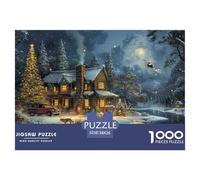 GRBASNDOU Christmas Puzzles 1000 Pieces And Christmas Jigsaw Puzzles Santa Claus for Adults 38x26cm/1000pcs