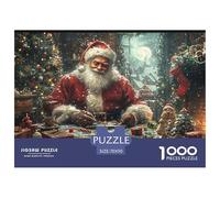 GRBASNDOU Christmas Puzzles 1000 Pieces And Christmas Jigsaw Puzzles Santa Claus for Adults 70x50cm/1000pcs