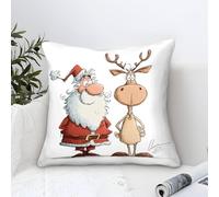 GRBASNDOU Pillow Covers with Christmas Motifs for Decorating Sofas, Creating A Warm Welcome at Indoor And Outdoor Events 40x40cm