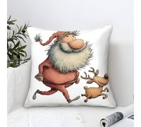 GRBASNDOU Pillow Covers with Christmas Motifs for Decorating Sofas, Creating A Warm Welcome at Indoor And Outdoor Events 45x45cm