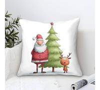 GRBASNDOU Pillow Covers with Christmas Motifs for Decorating Sofas, Creating A Warm Welcome at Indoor And Outdoor Events 45x45cm