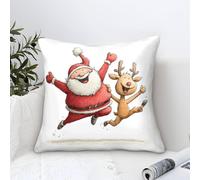GRBASNDOU Pillow Covers with Christmas Motifs for Decorating Sofas, Creating A Warm Welcome at Indoor And Outdoor Events 45x45cm