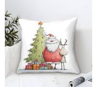 GRBASNDOU Pillow Covers with Christmas Motifs for Decorating Sofas, Creating A Warm Welcome at Indoor And Outdoor Events 50x50cm
