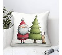 GRBASNDOU Pillow Covers with Christmas Motifs for Decorating Sofas, Creating A Warm Welcome at Indoor And Outdoor Events 40x40cm