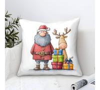 GRBASNDOU Pillow Covers with Christmas Motifs for Decorating Sofas, Creating A Warm Welcome at Indoor And Outdoor Events 40x40cm